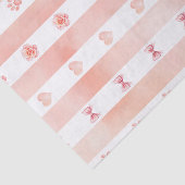 Pink and White Stripe - Hearts, Rose, Paw Print 薄葉紙 (詳細)
