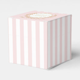 Pink and White Striped Paris Glam フェイバーボックス