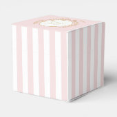Pink and White Striped Paris Glam フェイバーボックス (裏面サイド)