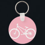 Pink and White Vintage Bicycle Keychain キーホルダー<br><div class="desc">Pink and White Vintage Bicycle Keychain A white vintage bicycle on a pink background. It preppy,  cute and feminine. It is perfect for anyone who likes to bike or someone who loves the outdoors.</div>