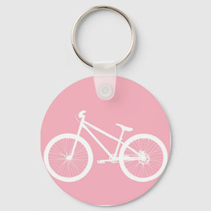 Pink and White Vintage Bicycle Keychain キーホルダー