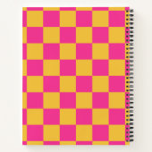 Pink and Yellow Checkerboard ノートブック (裏面)