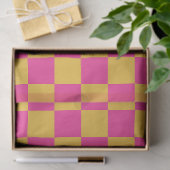 Pink and Yellow Checkerboard 薄葉紙 (ギフト)