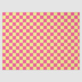 Pink and Yellow Checkered Print 薄葉紙 (正面)