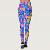 Pink and Yellow Floral Leggings レギンス (裏面)