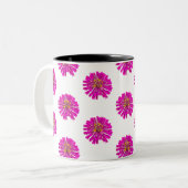 Pink and Yellow Flowers ツートーンマグカップ (正面左)