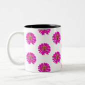 Pink and Yellow Flowers ツートーンマグカップ (左)