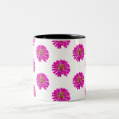 Pink and Yellow Flowers ツートーンマグカップ (中央)