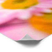 Pink and yellow flowers background  ポスター (角)