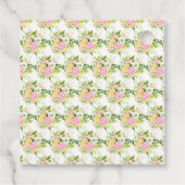 Pink and Yellow Flowers Birthday Thank You フェイバータグ (裏面)