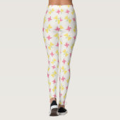 Pink and yellow pinwheel floral レギンス (裏面)