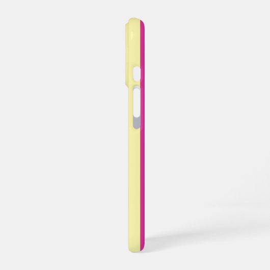 Pink and Yellow Stripes  iPhone 16ケース (左側面)