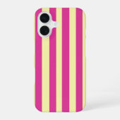 Pink and Yellow Stripes  iPhone 16ケース (裏面)