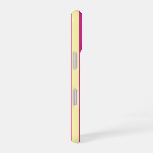 Pink and Yellow Stripes  iPhone 16ケース (右側面)