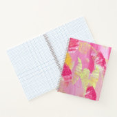 Pink and Yellow Wings Abstract Art Spiral Notebook ノートブック (内部)