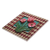 Pink Anemones of Argyle タイル (側面)