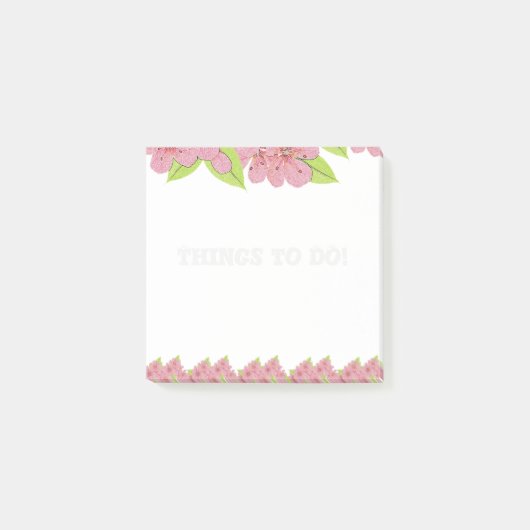 Pink Anemones To Do Post-It Notes ポストイット (正面)