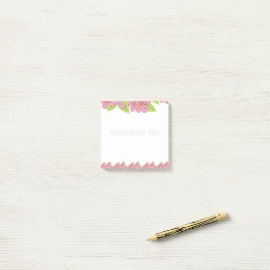 Pink Anemones To Do Post-It Notes ポストイット (デスク上)