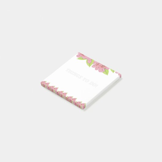 Pink Anemones To Do Post-It Notes ポストイット (アングル)