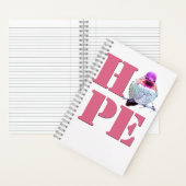 Pink Anna's Hummingbird写真HOPE 8x5ノートブック ノートブック (内側)