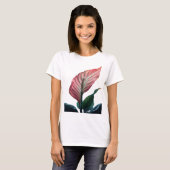 pink anthurium tシャツ (正面フル)