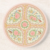 Pink Antique Rose Sandstone Coaster コースター (正面)