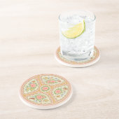 Pink Antique Rose Sandstone Coaster コースター (側面)