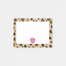 Pink Apple Leopard Print先生Post-it®ノート ポストイット