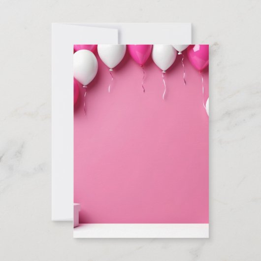 Pink Aprés Ski Skiing Birthday Invitation 招待状 (裏面)