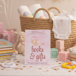 Pink Aqeeqah Baby girl books gifts Sign 台座サイン