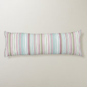 Pink, Aqua, mint, spring rain and mauve stripes ボディピロー (裏面)