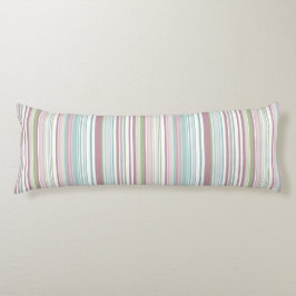Pink, Aqua, mint, spring rain and mauve stripes ボディピロー