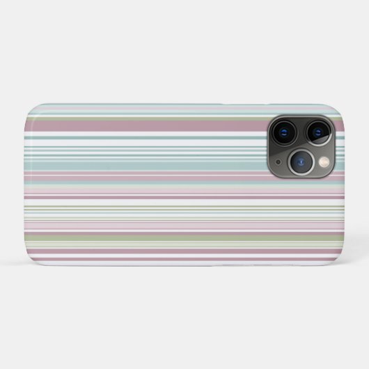 Pink, Aqua, mint, spring rain and mauve stripes Case-Mate iPhoneケース (裏面(横))