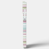 Pink, Aqua, mint, spring rain and mauve stripes Case-Mate iPhoneケース (裏面 / 左)