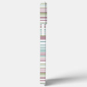 Pink, Aqua, mint, spring rain and mauve stripes Case-Mate iPhoneケース (裏面 / 右)