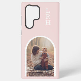 Pink Arch Frame Photo Monogram Samsung Galaxy S22 Ultraケース