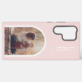 Pink Arch Frame Photo Monogram Samsung Galaxyケース (裏面横)