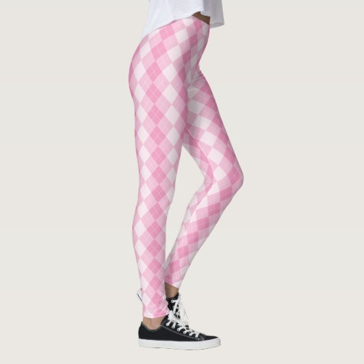 Pink Argyle Leggings by Francoise レギンス (右)