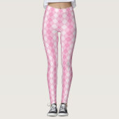 Pink Argyle Leggings by Francoise レギンス (正面)