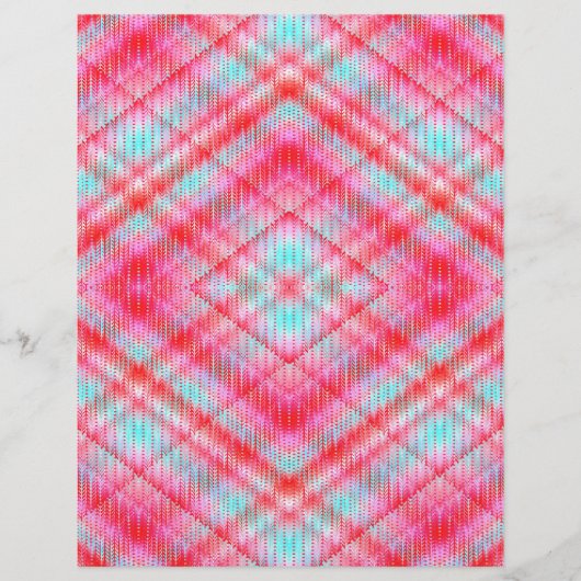 Pink Argyle Scrapbook Paper 2-Sided Page (正面)