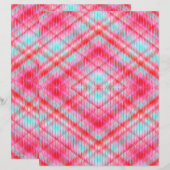 Pink Argyle Scrapbook Paper 2-Sided Page (正面/裏面)