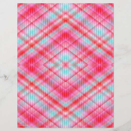 Pink Argyle Scrapbook Paper 2-Sided Page (裏面)