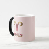 Pink Aries Glyph Red Gold Morphing Mug モーフィングマグカップ (正面左)