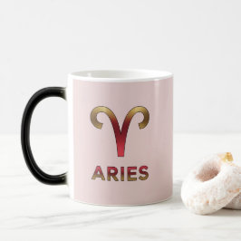 Pink Aries Glyph Red Gold Morphing Mug モーフィングマグカップ
