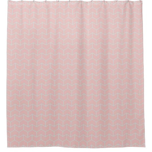 Pink Arrow Pattern Shower Curtain シャワーカーテン (正面)