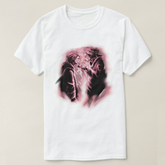 Pink Aura Smoke Aesthetic Anime Boys Tシャツ (デザイン正面)