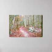 Pink Autumn Leaves Goat Rock Trail Arkansas キャンバスプリント (正面)