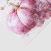 Pink Autumn Pumpkins and Flowers Fall Decoupage 薄葉紙 (詳細)