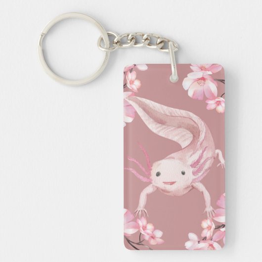 Pink Axolotl Keychain キーホルダー (正面)