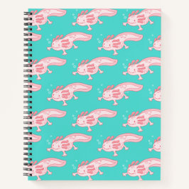 Pink Axolotl Pattern ノートブック